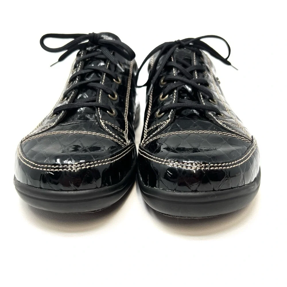 Finn Comfort Shoes Women’s Soho Sneaker Euro Size 40 = US 9-9.5 Black Patent EUC